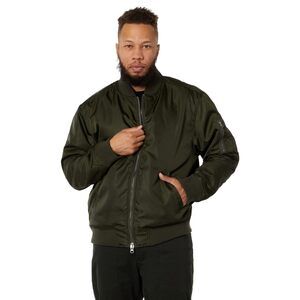 LABEL Go-To Bomber Jacket for Men Lown Cut,Burgundy 2XL One Size